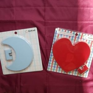 Two KidKraft 8in wood letter and Moon